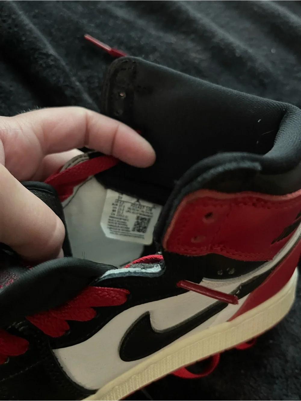 Nike Air Jordan 1 Kids Sneakers in Red Black White